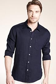 Blue Harbour Pure Linen Long Sleeve Shirt