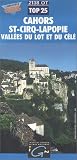 Carte de randonnée : Cahors - Vallée du Lot