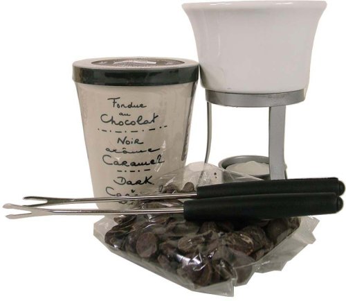 Gift Set: Anysetiers du Roy Fondue Dark Chocolate with Caramel 7 oz + Chocolate Fondue for... by Anysetiers du Roy
