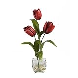 Tulips Liquid Illusion Silk Plant - Red - B001DQD5JS
