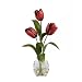 Tulips Liquid Illusion Silk Plant - Red