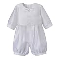 Newborn Boys' Christening Suit with Bow-Tie Jacket - White
