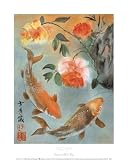 Two Koi Animals Art Poster Print by Suzanna Mah Fong, 16x20