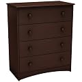 South Shore Eco-friendly Angel 4 Drawer Chest, Chocolate