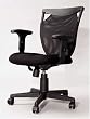 Monster Bedroom&reg; Swivel Desk Arm Chair - Black Base with Black Mesh Back By Powell Furniture