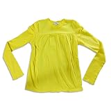 So Nikki - Girls Long Sleeve Baby Doll Shirt, Yellow (Size 14)