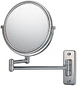Magnifying Swing Arm Mirror - 2 Sided (Chrome) (12.25"H x 9.50"W x 13"D)