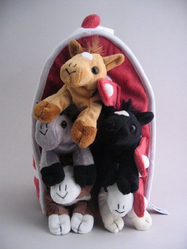 Horse Pony Barn Plush Stuffed Animal Toy Set