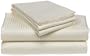 Victoria Collection 600 Thread Count 100% Cotton Sateen King Stripe Sheet, Ecru