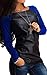Fanala Casual Ladies Women Tops Long Sleeve Leather Blouse Shirts Loose Pullover