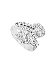 Diamond Heart Ring 14K White Gold - 2.00 CT Diamonds