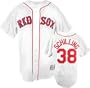 Curt Schilling White Majestic MLB Home Replica Boston Red Sox Jersey