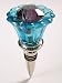 Mango Moon Glass Flower Winestopper - Turquoise/Amethyst