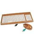 Real Wood Keyboard and Optical Mouse Set (USB)
