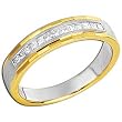 Two Tone Men's Diamond Wedding Band