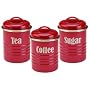 Typhoon Tea Coffee And Sugar Set Red