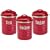 Typhoon Tea Coffee And Sugar Set Red