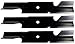 USA Mower Blades U11184BP (3) Extra High-Lift for Scag A48184 482877 A48184HL 482466 48110 Length 16-1/2 in. Width 3 in. Thickness .200 in. Center Hole 5/8 in. 32 in. 48 in. Deck