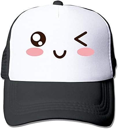 Kawaii Caras Stuff Black Adjustable Snapback Mesh Hat Unisex