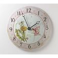 Tin Wall Clock with painted pink fairy