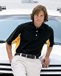 Mens - Athletic Pique Polo, Black/Gold