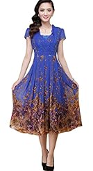 Off the Shoulder Elbow Length Sleeves Chiffon Lace Sheer  Mesh Beaded   Dress With a Bow(s) and Ruffles