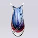 Hand Blown Multicolor Sommerso Art Glass Teardrop Vase 11
