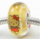Beads Hunter Jewelry Happy Kitty Hello Murano Glass Bead Charm Fits Pandora Bracelet