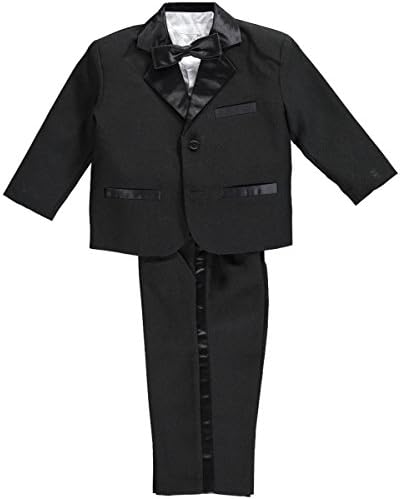 Kaifer Baby Boys' 5-Piece Tuxedo - black, 18 months