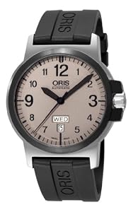 Oris Men's 73576414361RS BC3 Sportsman Day Date Grey Dial Watch