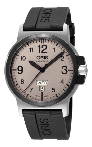 Oris Men's 73576414361RS BC3 Sportsman Day Date Grey Dial Watch