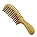 EQLEF Wide-tooth Green sandalwood no static handmade comb