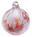 Colorful Dreams Blown Glass Ornament: Orange/White