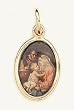 Gold Plated Religious Medal - Holy Family
