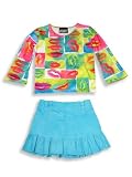 Rubbies - Girls Long Sleeved Skirt Set, Turquoise, Multi