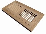 Ennospace 4 Inch x 12 Inch White Oak Hardwood Vent Floor Register Flush Mount Unfinished