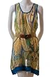 Trinity Sheer 100% Silk Chiffon Paisley Print Dress Cover Up Yellow