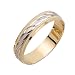 14K Two Tone Gold and White Wedding Band Width 5.0mm
