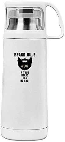 Beard Rule #36 No End Birthday Gift Convenient Stainless Steel Vacuum Thermos Mug