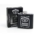 JACK DANIEL'S FLACHMANN BLACK LABEL - mit edler Lederumrandung und JD-Logo, F�llmenge: 180ml