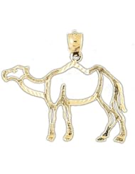 Dazzlers Solid 14k Gold Camel Charm Pendant Available in three colors from jewelsberry (weights: 1.6 grams only)