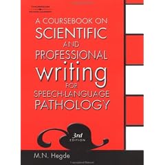 A Coursebook on Scientific and Professional Writing for Speech-Language Pathology