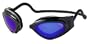 CliC Adjustable Front Connect Universal Sport Goggle, Standard Size, Black Frame with Blue Lens