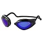 CliC Adjustable Front Connect Universal Sport Goggle, Standard Size, Black Frame with Blue Lens