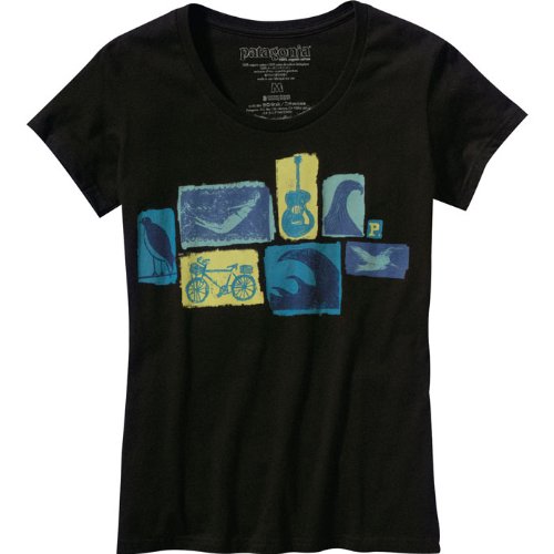 Patagonia Damen COLLAGE T-Shirt, BLACK, S, 51913_155