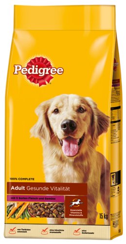 Pedigree Complete Trocken Adult mit 5 Sorten Fleisch und Gemüse 15kg - Hundefutter