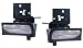 1996-1998 (1997 96 97 98) Ford Mustang Fog Light Assembly (Rectangular) (Base, GT, MACH 1 Model) - One Pair(Both Driver and Passenger Sides) - DOT Certified Fog Light