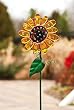 Glass and Metal Yard Stake, Glass Bling, Sunflower Glass and Metal Yard Stake, Glass Bling, Sunflower