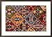 Romanian Loom-Woven Carpet Detail, Suceava, Romania, Collections Framed Photographic Poster Print by Diana Mayfield, 29x21