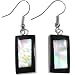Faux Mother of Pearl Rectangle Shell Earrings
